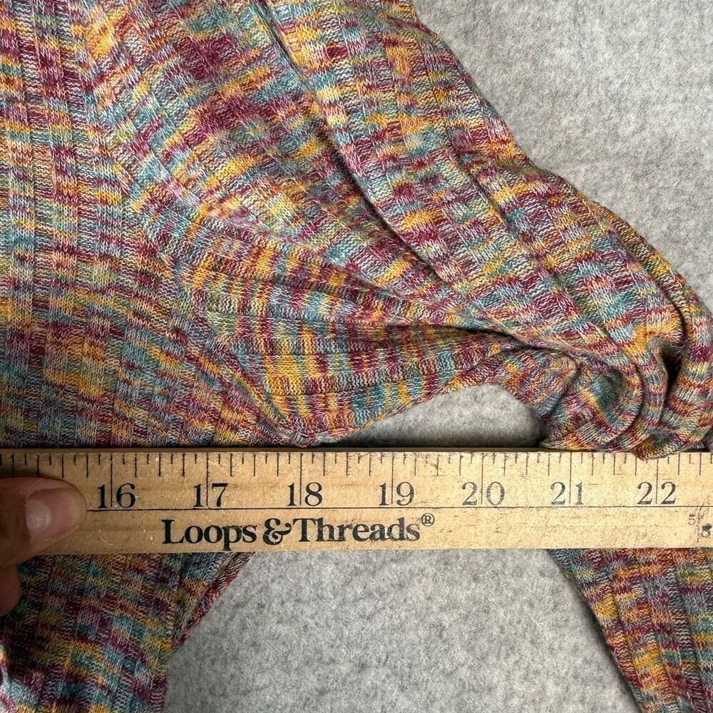 Anthropologie Womens Size Medium Pullover Top Multicolor Long Sleeves Textured - Picture 4 of 7